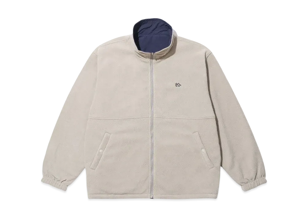 KEBOZ Nylon Fleece Reversible Jacket "Grey/Navy"