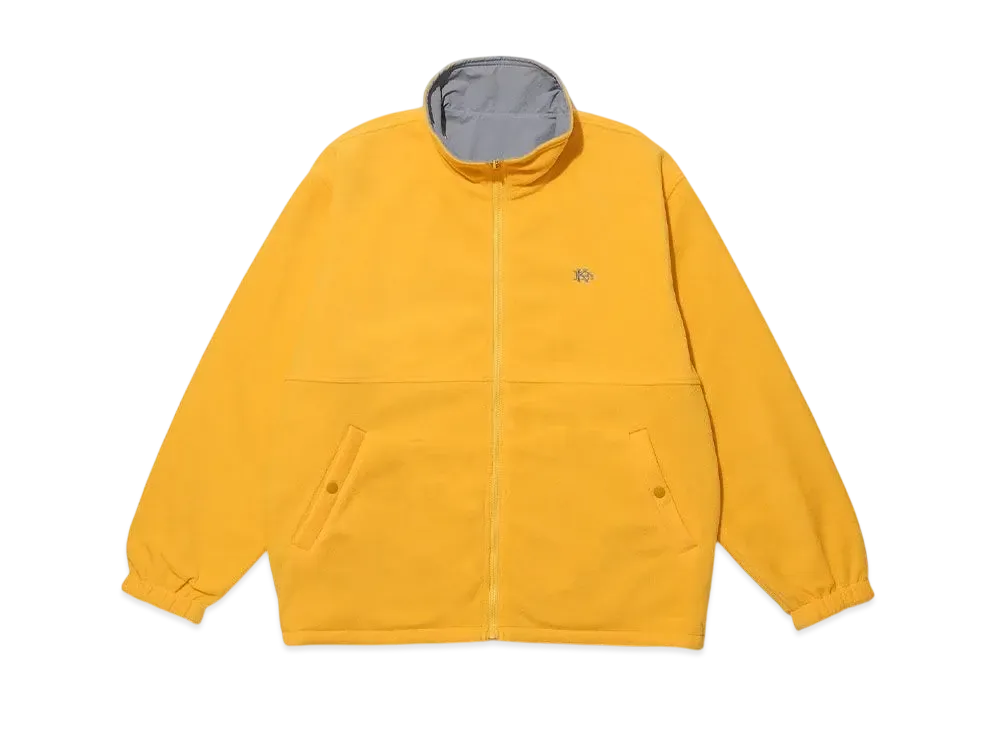KEBOZ Nylon Fleece Reversible Jacket "Yellow/Grey"