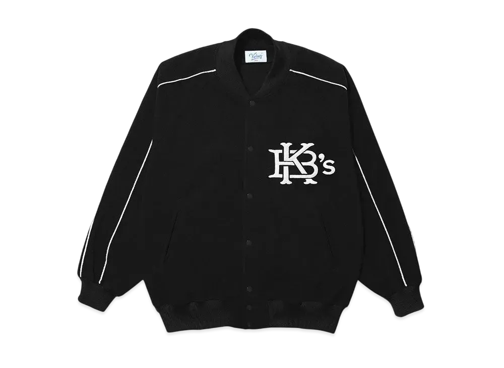 KEBOZ Fleece Varsity Jacket "Black"