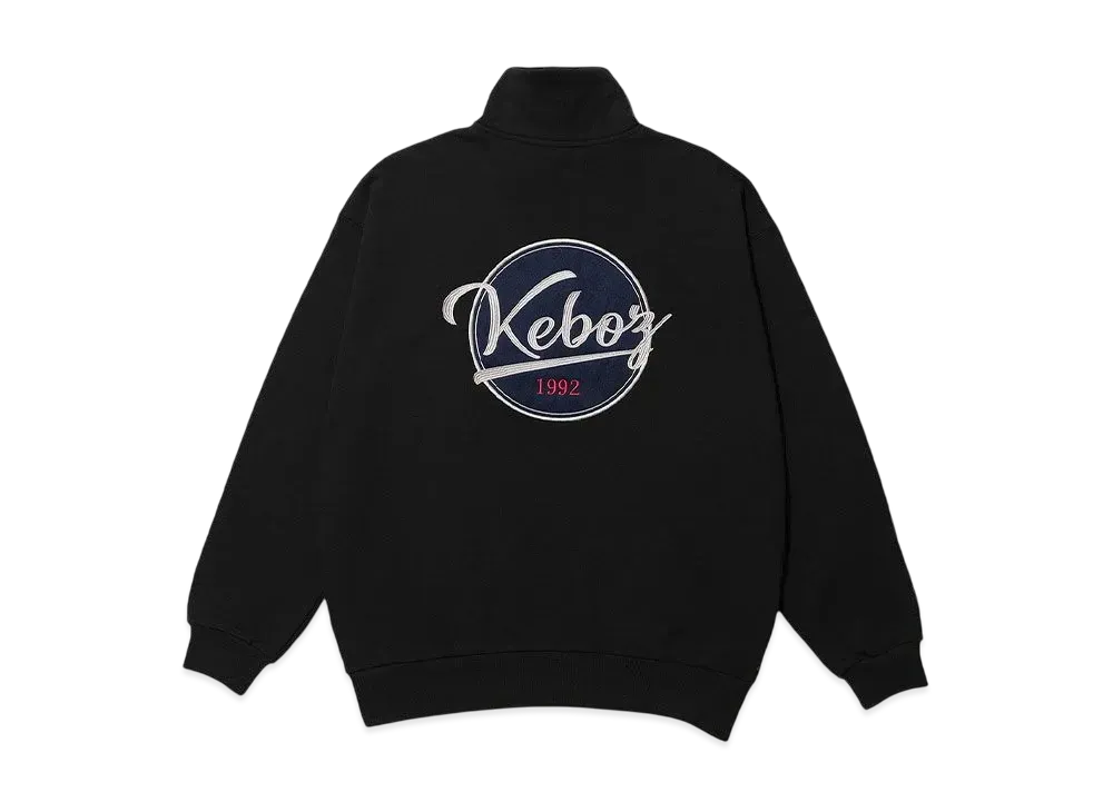 KEBOZ Bb Logo Half Zip Sweat Pullover "Black"