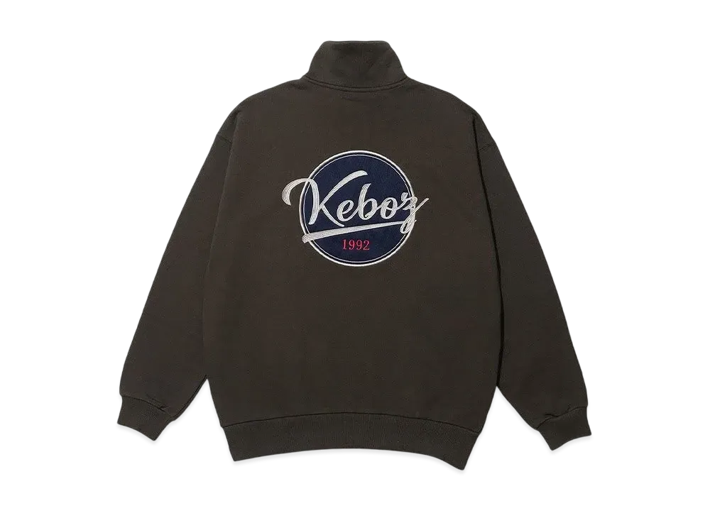 KEBOZ Bb Logo Half Zip Sweat Pullover "Olive"