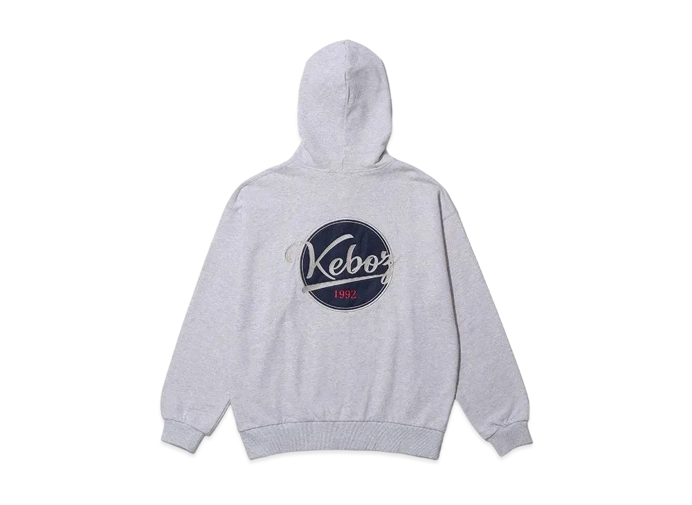 KEBOZ Bb Logo Sweat Full Zip Hoodie "Gray"