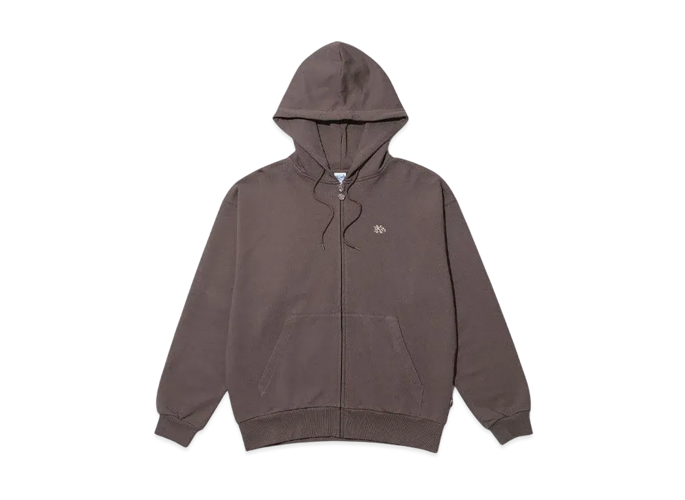 KEBOZ Small Efg Sweat Full Zip Hoodie "Walnut"