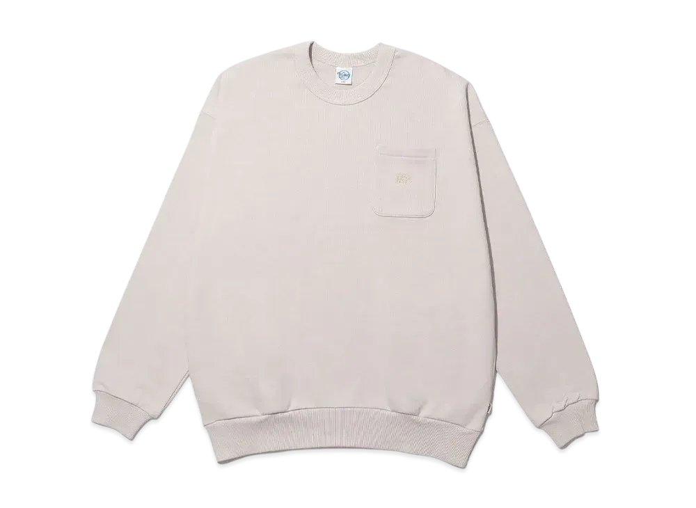 KEBOZ Small Efg Pocket Sweat Crewneck "Cream"