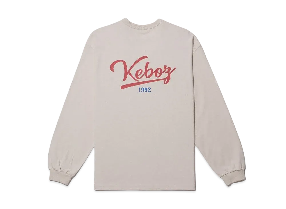 KEBOZ Icon Logo L/S Tee "Cream"