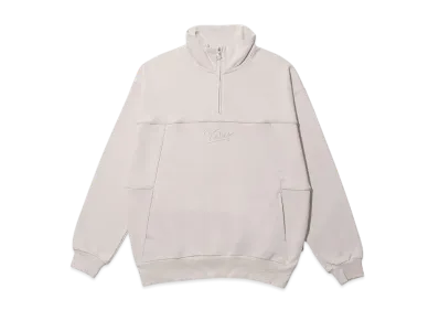 KEBOZ Piping Half Zip Sweat Pullover "Cream"