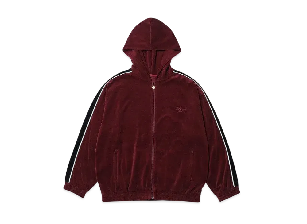 KEBOZ Velour Hoodie "Burgundy"