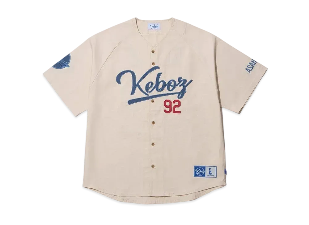 KEBOZ Classic Baseball Shirt "Off White"
