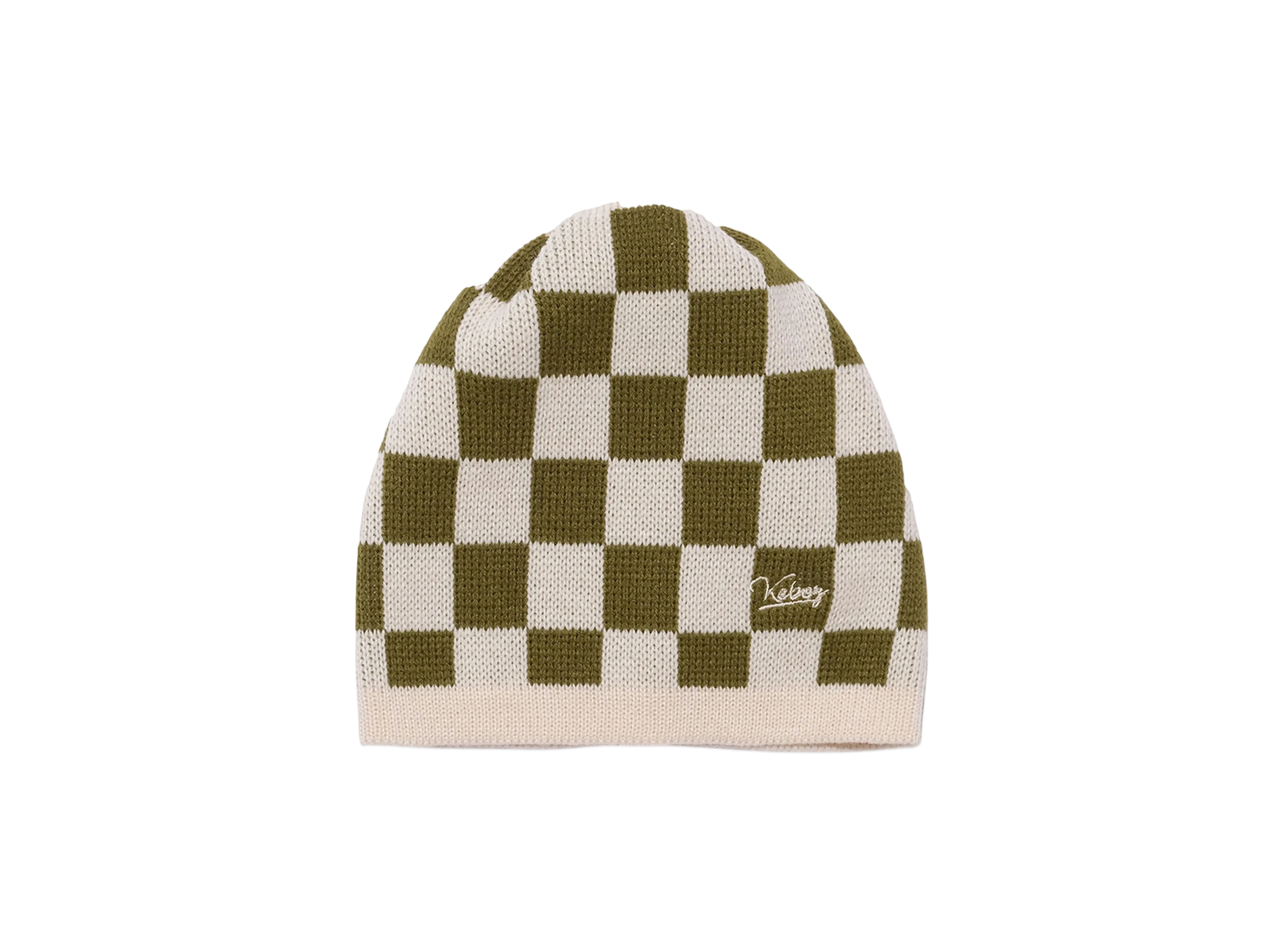 KEBOZ Checkerboard Beanie "Cream"