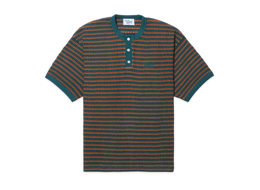 KEBOZ Waffle Border S/S Tee "Green/Brown"
