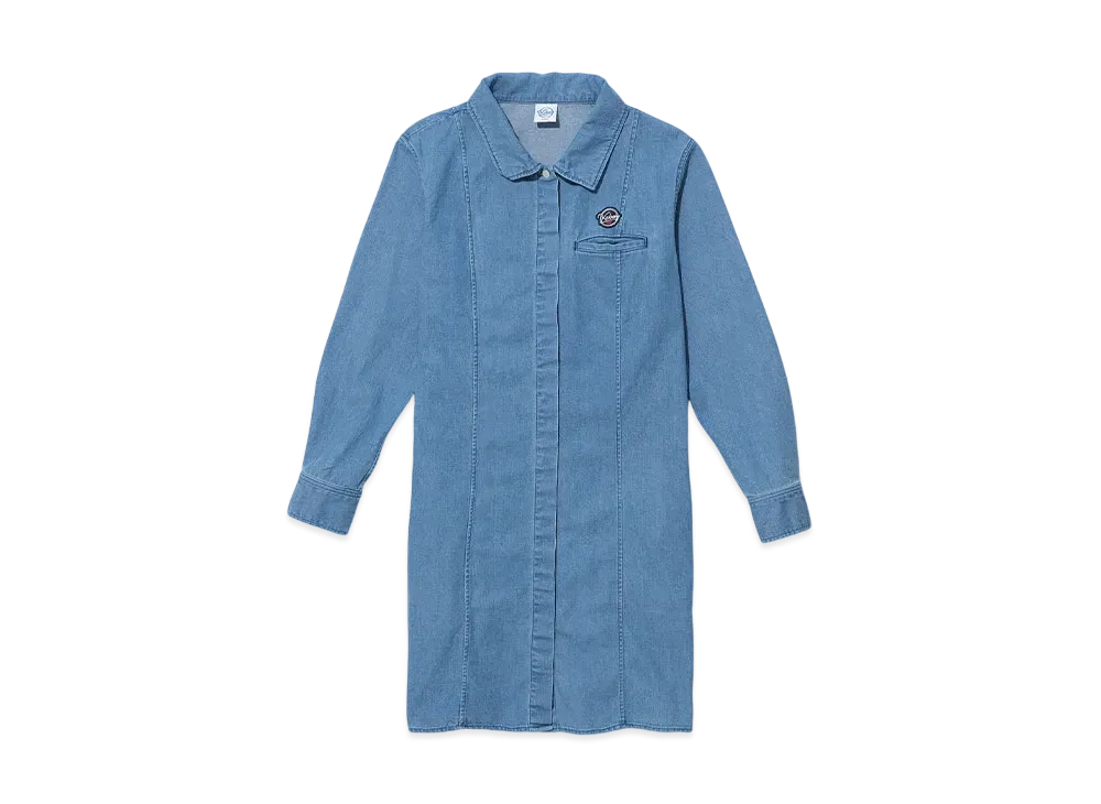 KEBOZ Denim Shirt Dress "L.Blue"