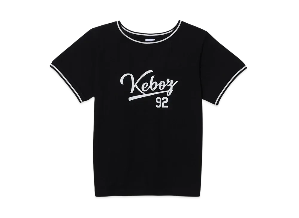 KEBOZ Hibiscus Rib S/S Tee "Black"