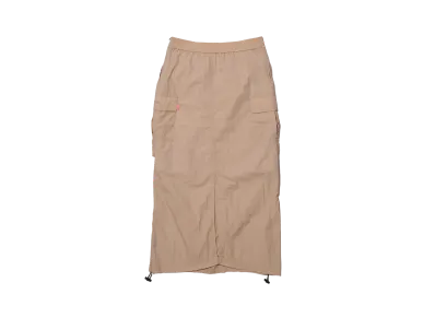 KEBOZ Nylon Drawstring Skirt "Beige"
