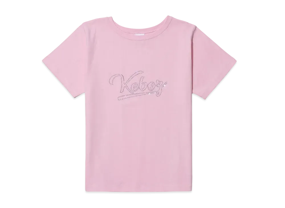 KEBOZ Icon Rhinestone S/S Tee "Pink"