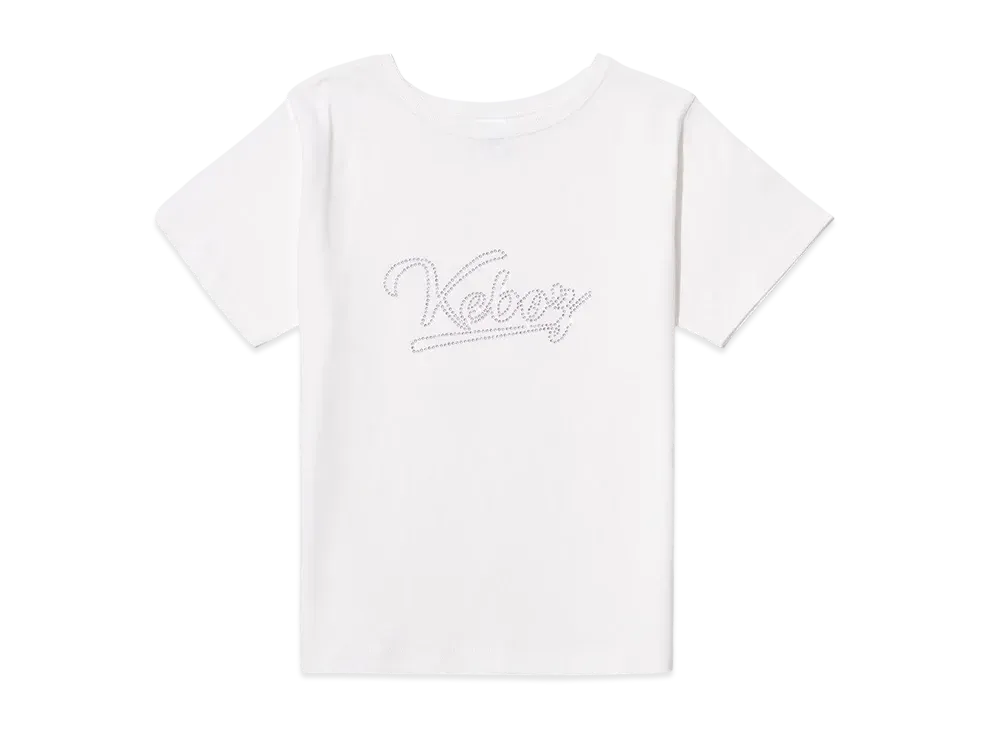 KEBOZ Icon Rhinestone S/S Tee "White"