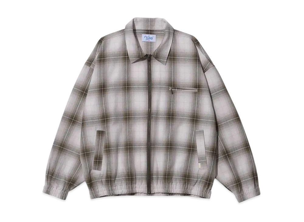 KEBOZ Ombre KEBOZ Check Shirt Jacket "Olive/White"