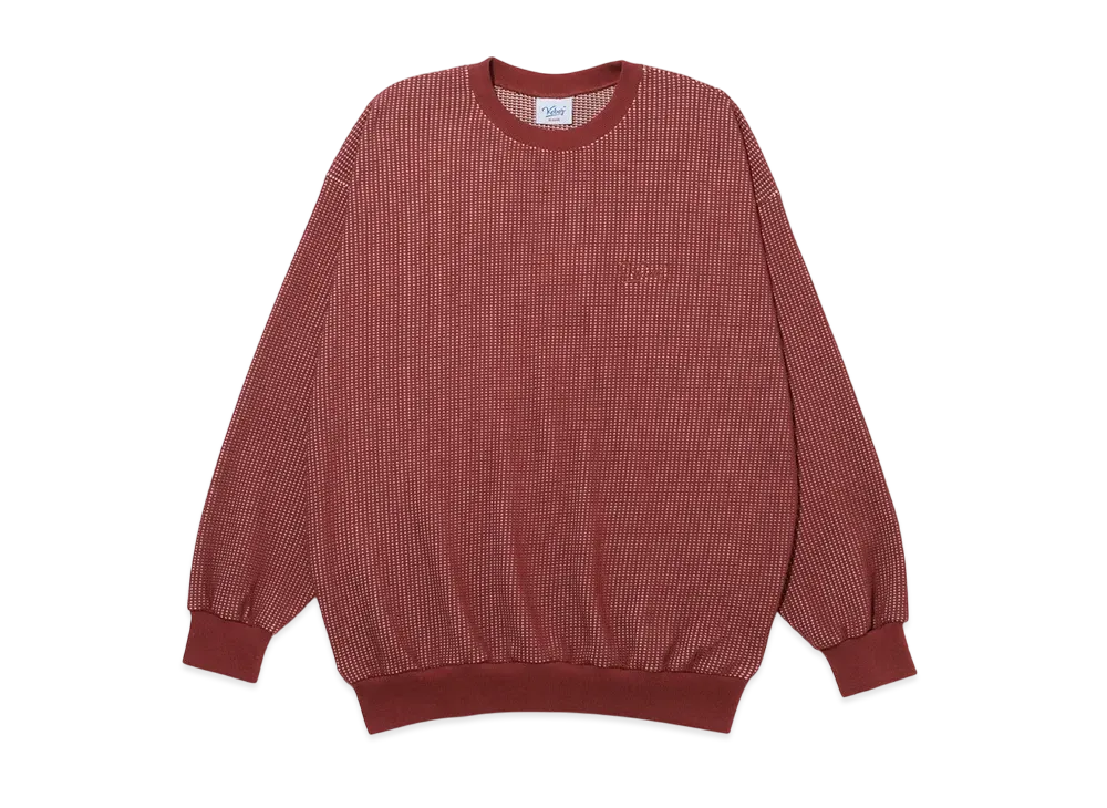 KEBOZ Waffle Crewneck "Burgundy"