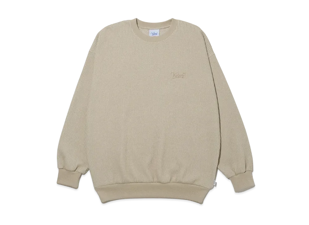 KEBOZ Waffle Crewneck "Beige"