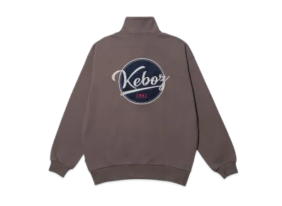 KEBOZ Bb Logo Half Zip Sweat Pullover "Walnut"