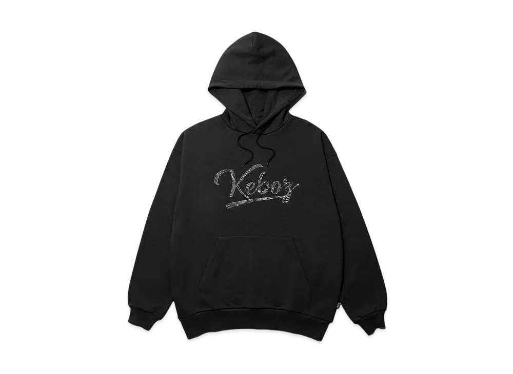 KEBOZ Rhinestone Sweat Hoodie "Black"
