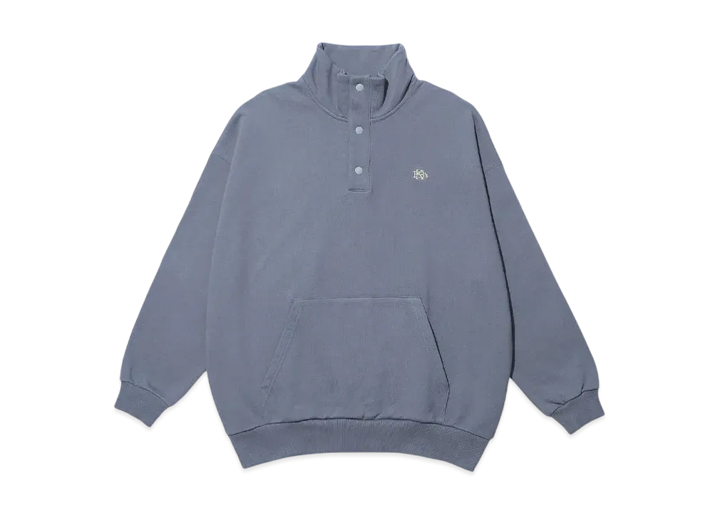 KEBOZ Small Efg Snap Button Sweat Pullover "Fog"