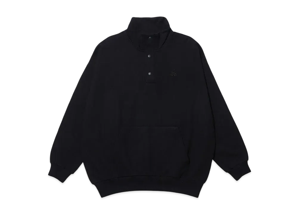KEBOZ Small Efg Snap Button Sweat Pullover "Black"