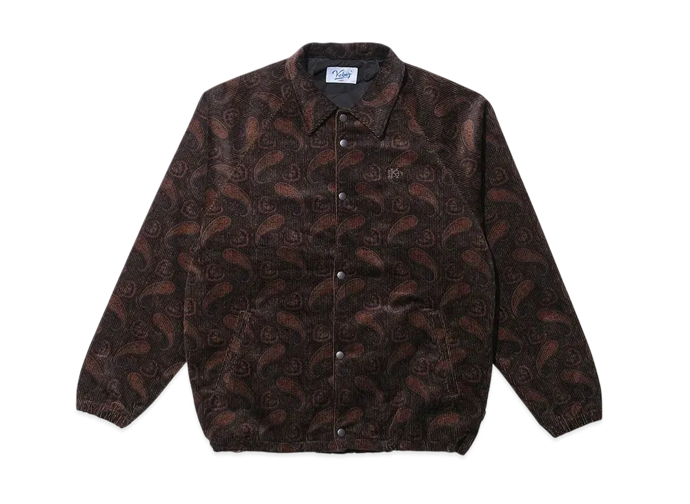 KEBOZ Paisley Corduroy Coach Jacket "Brown"