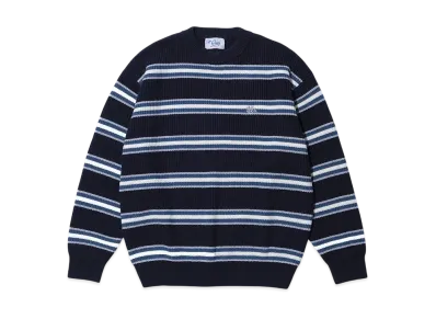 KEBOZ Border Knit Sweater "Gray"