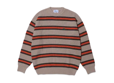 KEBOZ Border Knit Sweater "Cream"