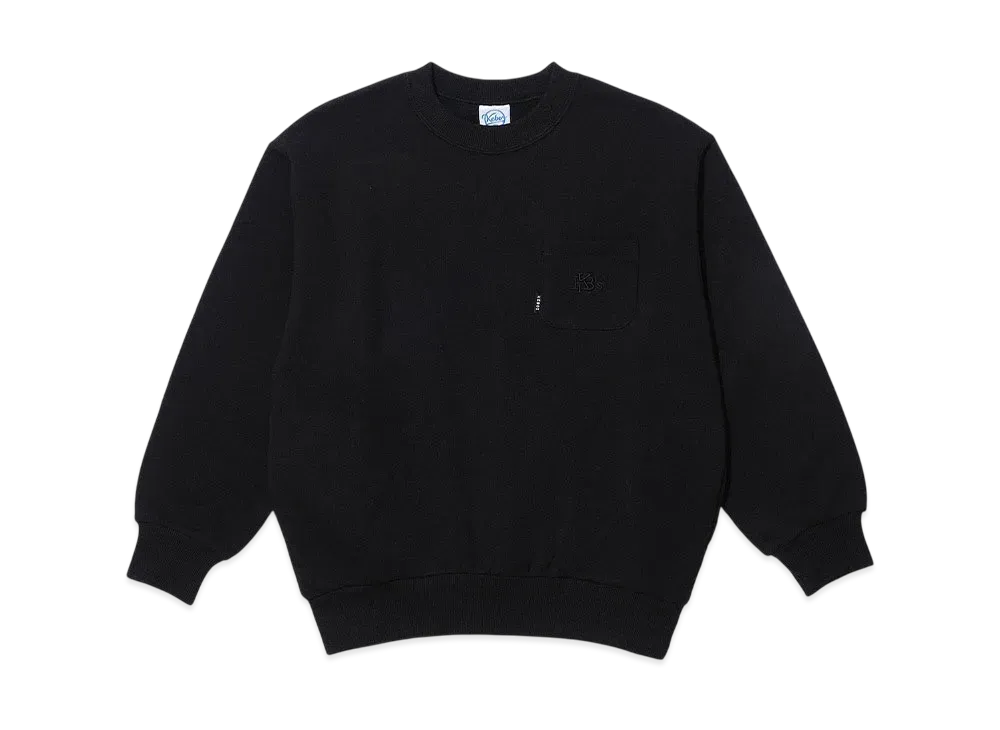 KEBOZ Kids Small Efg Pocket Sweat Crewneck "Black"
