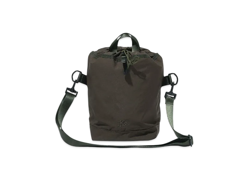 KEBOZ Fake Suede Drawstring Pouch "Olive"