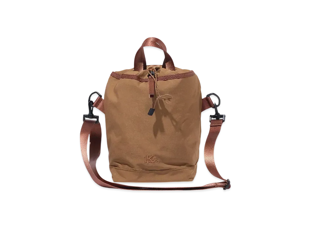 KEBOZ Fake Suede Drawstring Pouch "Brown"