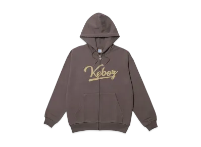 KEBOZ Icon Logo Sweat Full Zip Hoodie "Walnut"