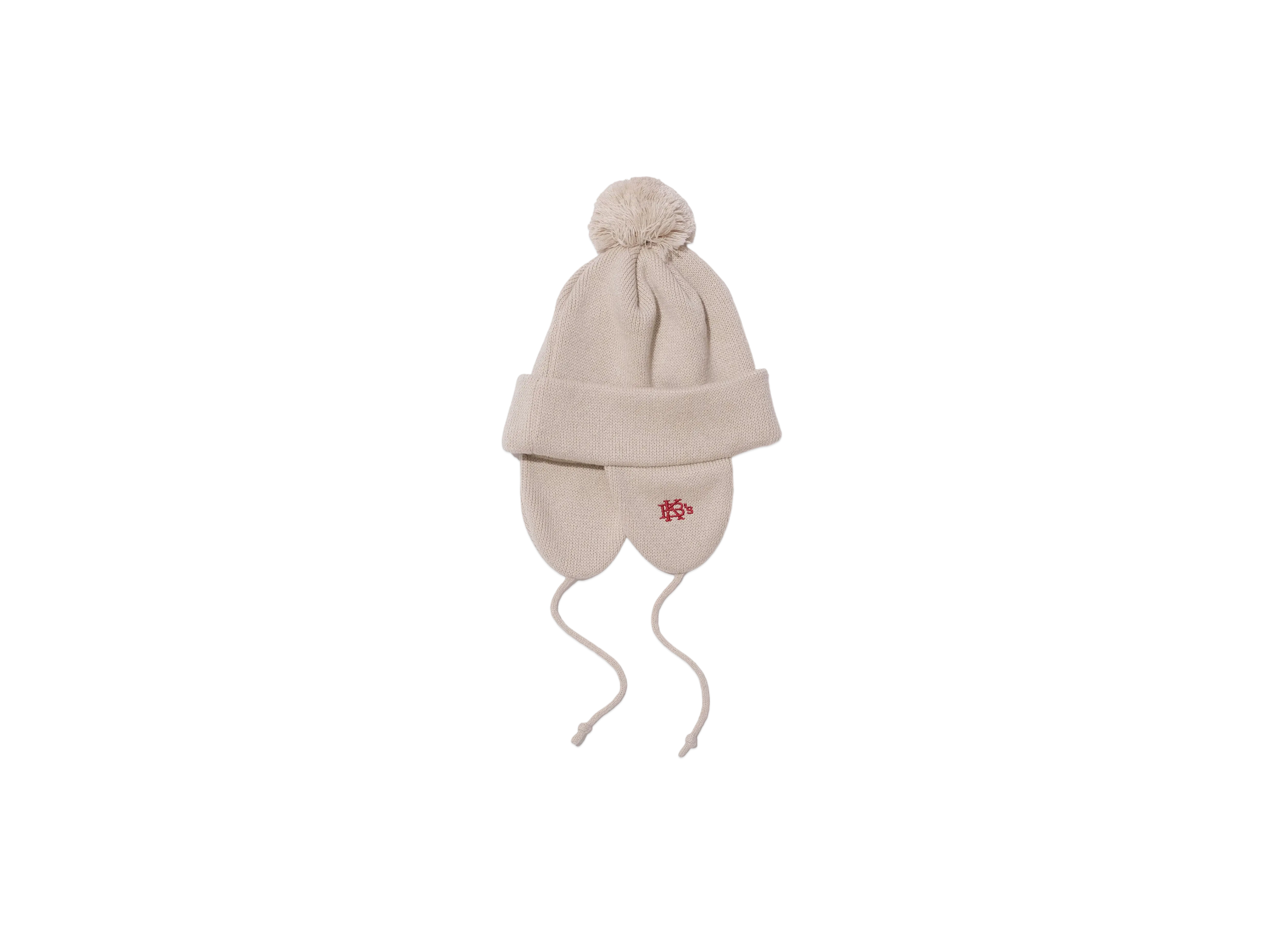KEBOZ Earflap Pom Beanie "Beige"