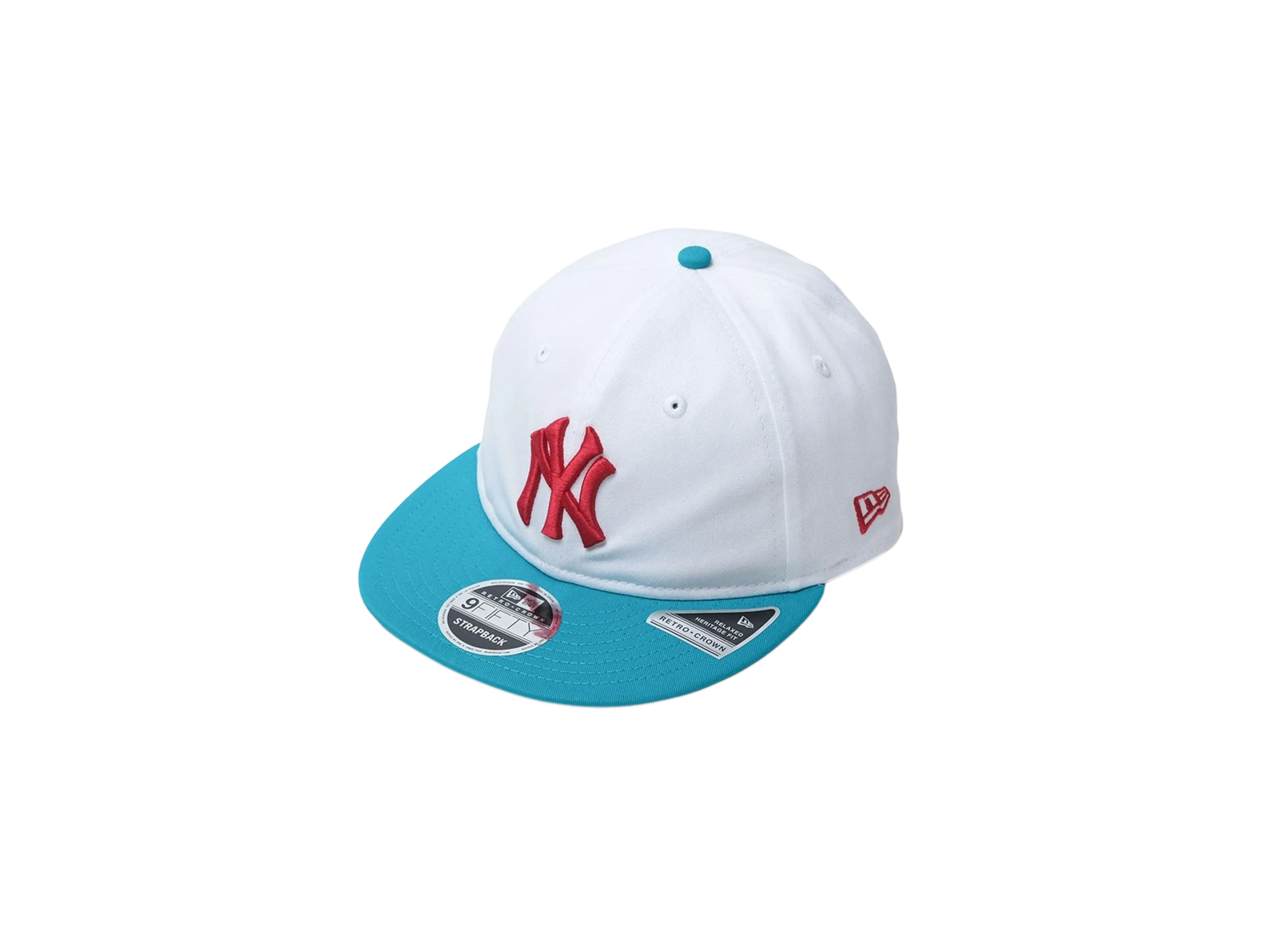 KEBOZ Exclusive Rc9Fifty Strapback "White/Aqua Blue"