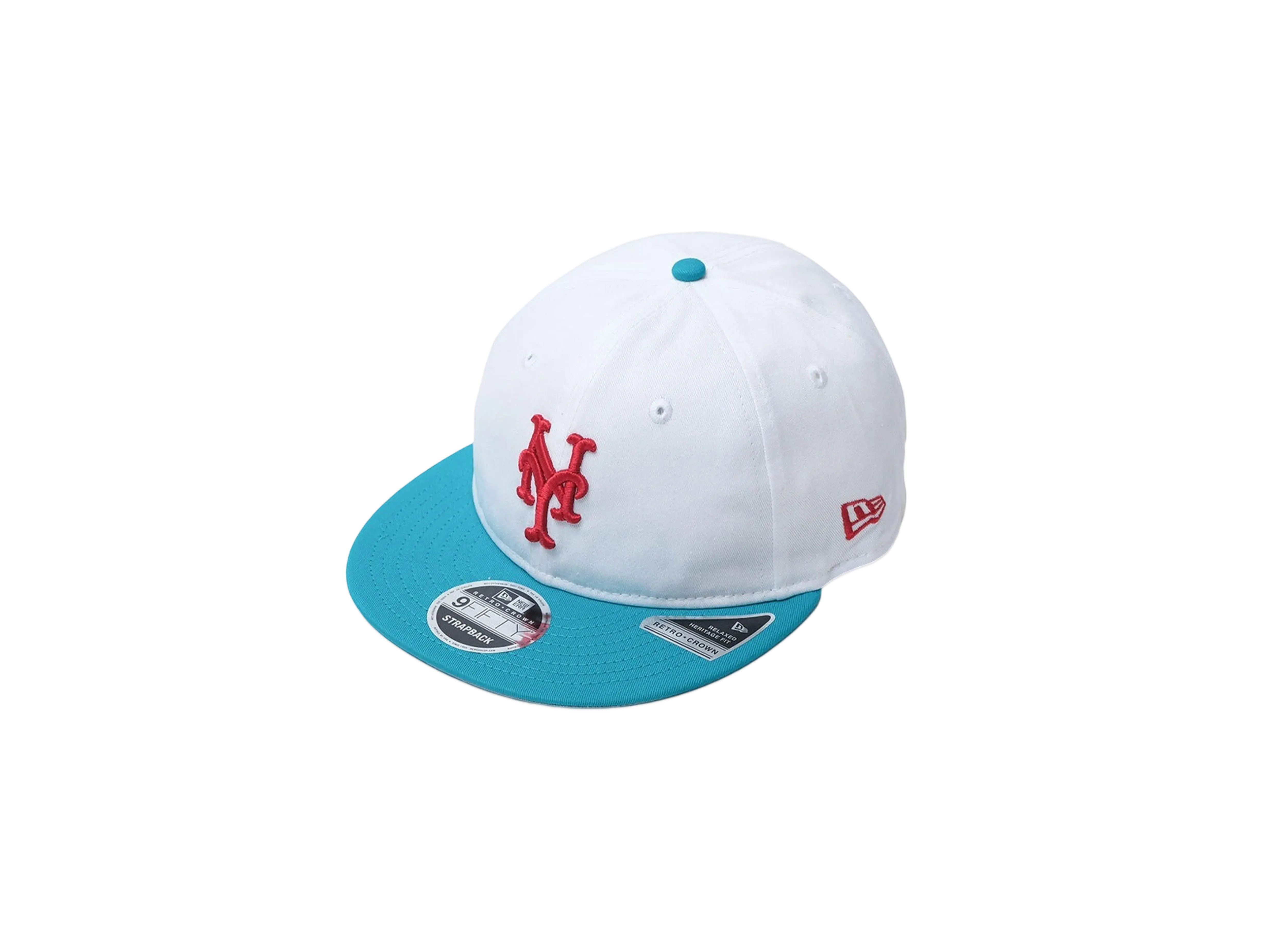 KEBOZ Exclusive Rc9Fifty Strapback "White/Aqua Blue"