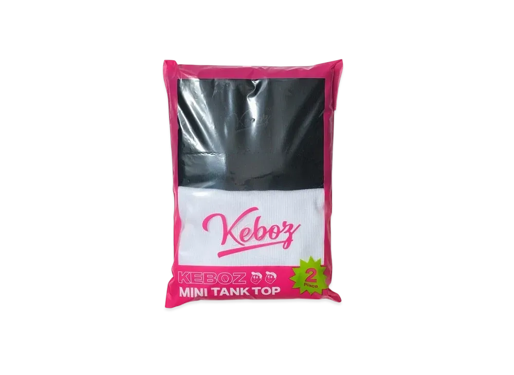 KEBOZ 2 Pack Mini Tank Top "Black/White"