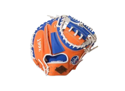 KEBOZ x Glove Works Catcher's Mitt "White/Navy/Orange"