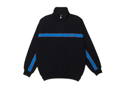 KEBOZ Line Piping Half Zip Sweat Pullover "Black"