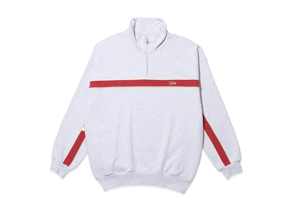 KEBOZ Line Piping Half Zip Sweat Pullover "Gray"
