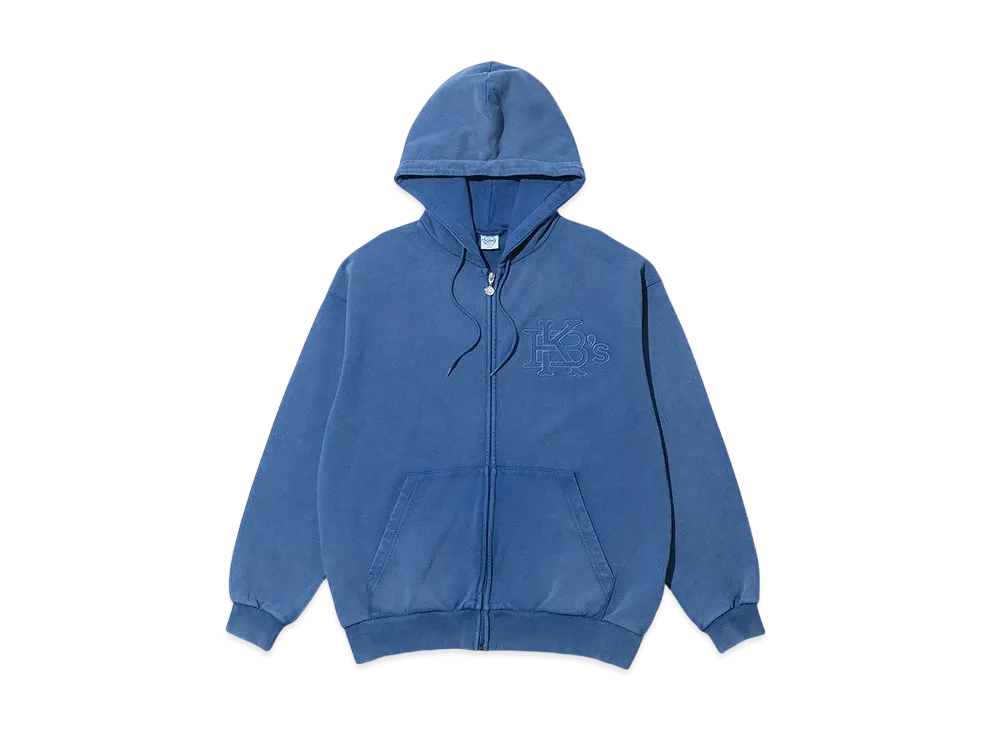 KEBOZ Efg Garment Sweat Full Zip Hoodie "Navy"