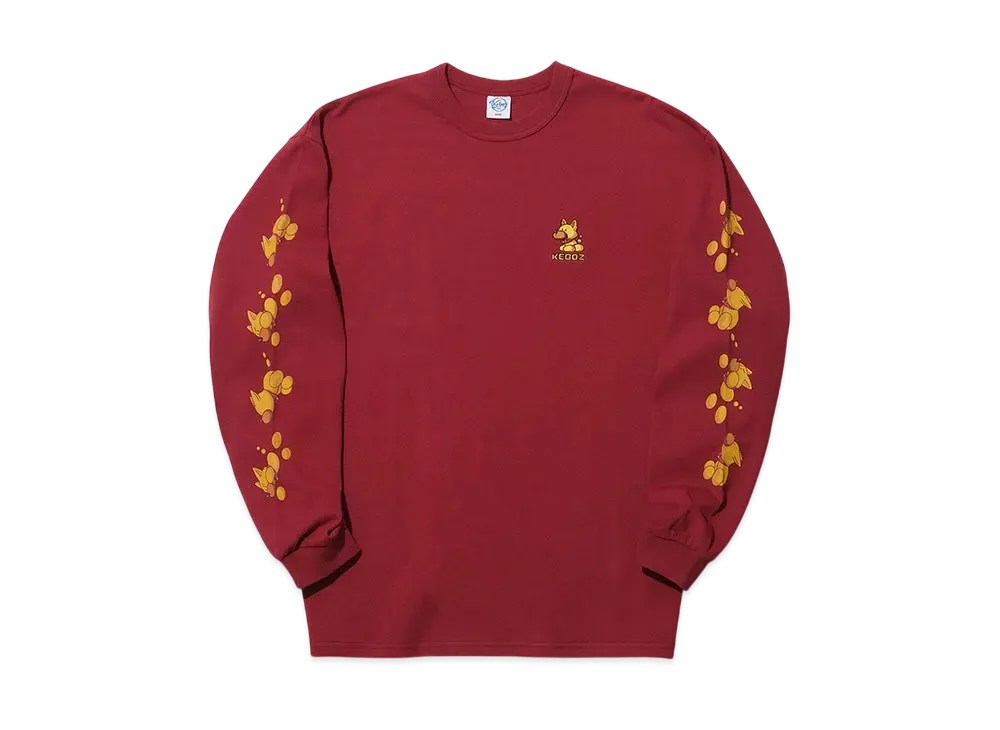 KEBOZ x Pawapuro Gander L/S Tee "Crimson Red"