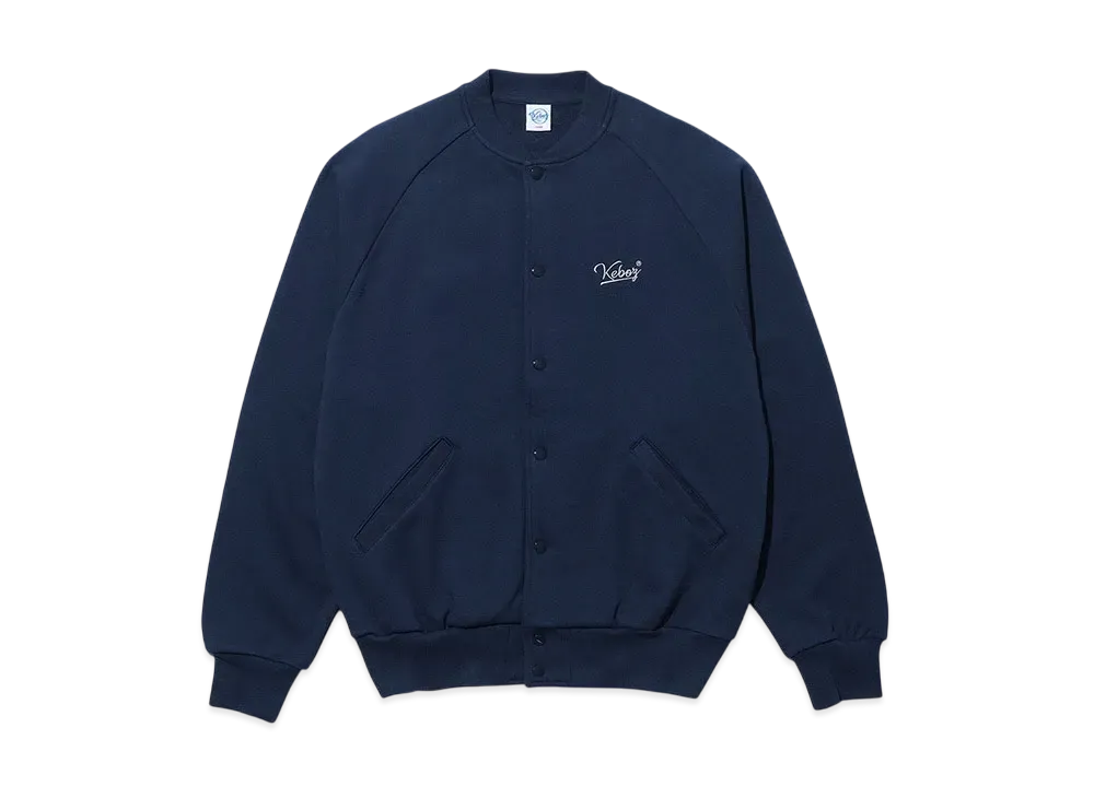 KEBOZ Bb Logo Sweat Varsity Jacket "Navy"