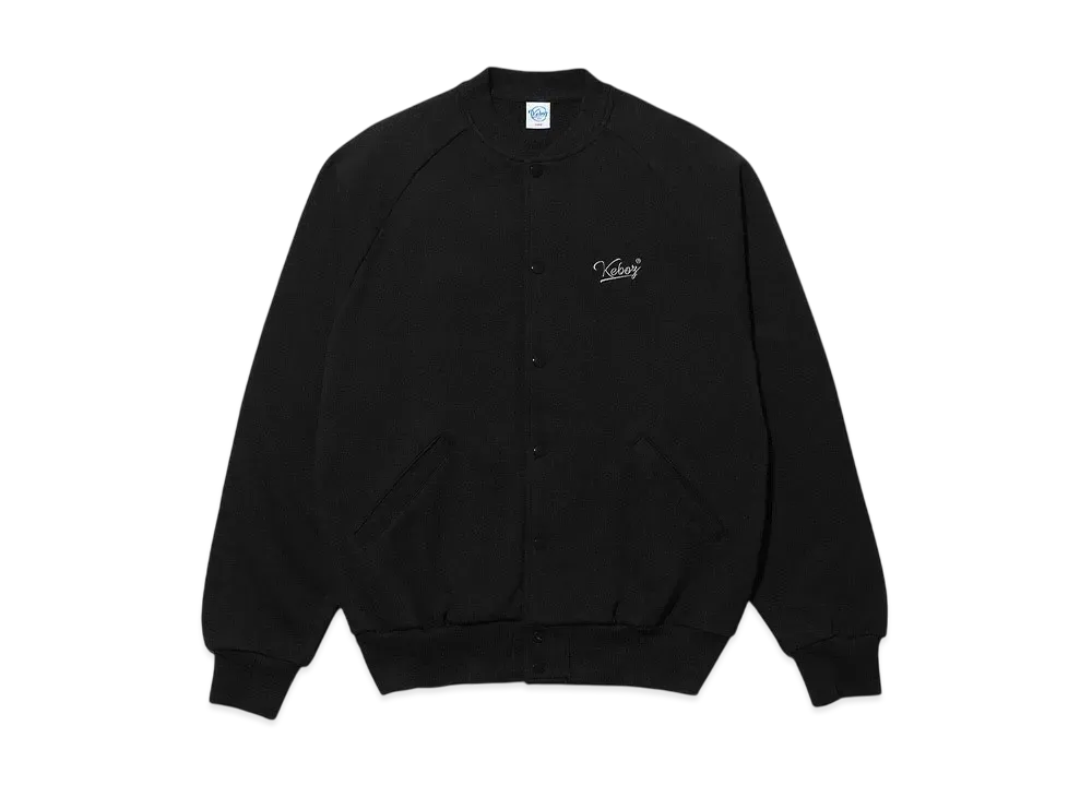KEBOZ Bb Logo Sweat Varsity Jacket "Black"