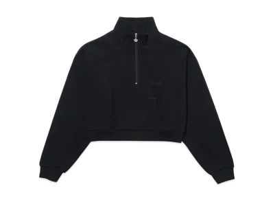 KEBOZ Dac Half Zip Cropped Sweat "Black"