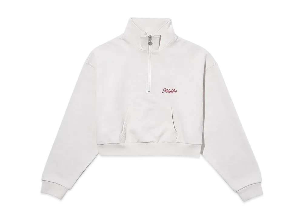 KEBOZ Dac Half Zip Cropped Sweat "Cream"