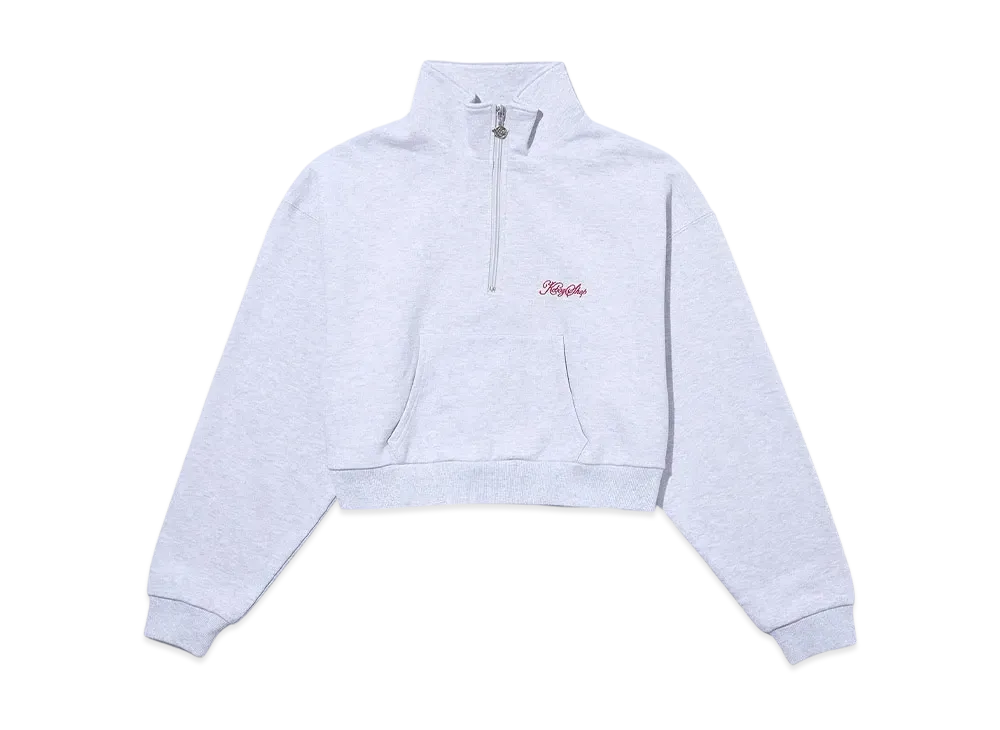 KEBOZ Dac Half Zip Cropped Sweat "Gray"