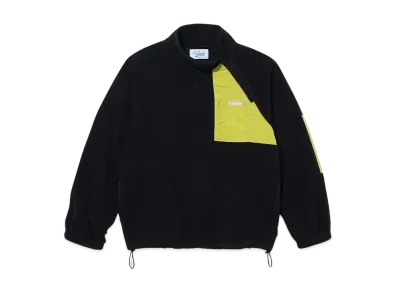 KEBOZ Neck Zip Fleece Pullover "Black"