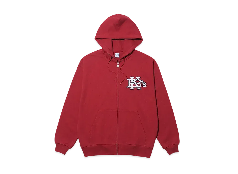 KEBOZ Efg Sweat Full Zip Hoodie "Crimson Red"
