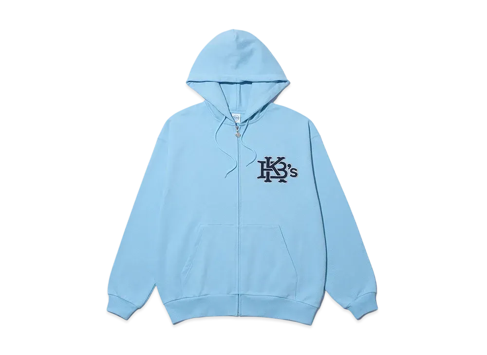 KEBOZ Efg Sweat Full Zip Hoodie "Powder Blue"